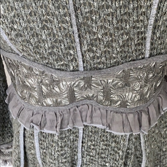 Dolce Cabo Sweater Grey with Fur Sz M - Picture 4 of 10